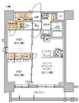 リビオメゾン芝浦 708 間取り図