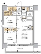 リビオメゾン芝浦 1108 間取り図