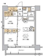 リビオメゾン芝浦 1208 間取り図