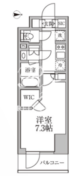 レジディア新御徒町2 502 間取り図