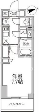 レジディア新御徒町2 803 間取り図