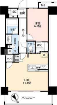 ビーコンタワーレジデンス 1304 間取り図