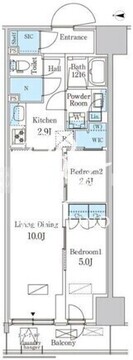 パークアクシス品川天王洲アイル 503 間取り図