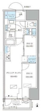 パークアクシス品川天王洲アイル 513 間取り図