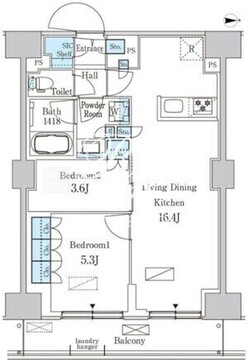 パークアクシス品川天王洲アイル 719 間取り図
