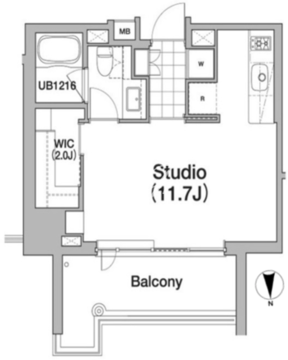 アパートメンツタワー六本木 601 間取り図
