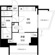 プレディアコート西日暮里 805 間取り図