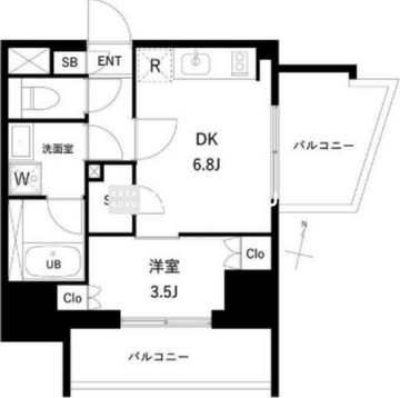 プレディアコート西日暮里 805 間取り図