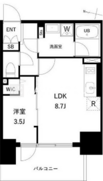 プレディアコート西日暮里 304 間取り図