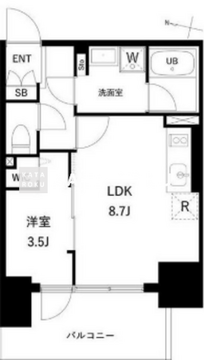 プレディアコート西日暮里 604 間取り図