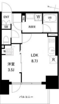 プレディアコート西日暮里 804 間取り図