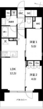 プレディアコート西日暮里 202 間取り図
