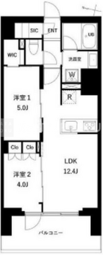 プレディアコート西日暮里 203 間取り図