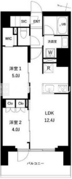 プレディアコート西日暮里 503 間取り図