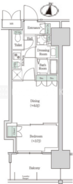 ブルックサイドレジデンス木場 206 間取り図