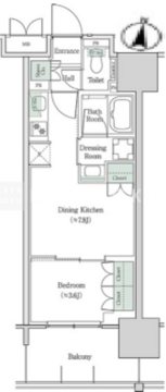 ブルックサイドレジデンス木場 208 間取り図