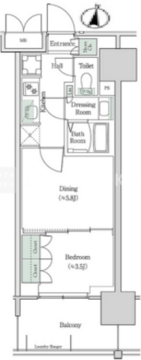 ブルックサイドレジデンス木場 210 間取り図