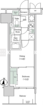 ブルックサイドレジデンス木場 818 間取り図