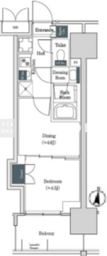 ブルックサイドレジデンス木場 907 間取り図