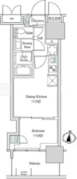 ブルックサイドレジデンス木場 323 間取り図