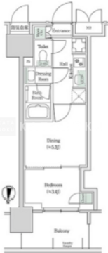 ブルックサイドレジデンス木場 332 間取り図