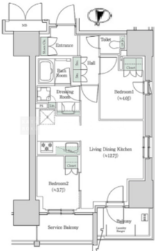 ブルックサイドレジデンス木場 343 間取り図