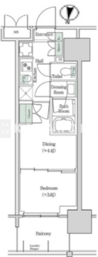 ブルックサイドレジデンス木場 829 間取り図