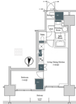 ブルックサイドレジデンス木場 834 間取り図