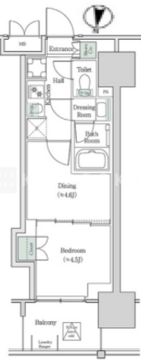 ブルックサイドレジデンス木場 838 間取り図