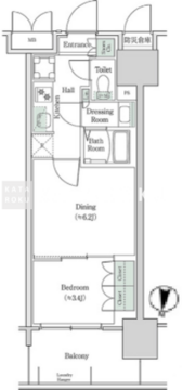 ブルックサイドレジデンス木場 925 間取り図