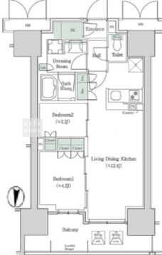 ブルックサイドレジデンス木場 940 間取り図