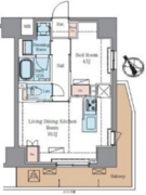 ラグゼナ北千住2 1403 間取り図