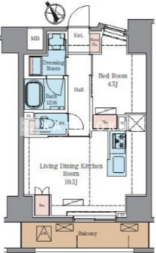 ラグゼナ北千住2 403 間取り図