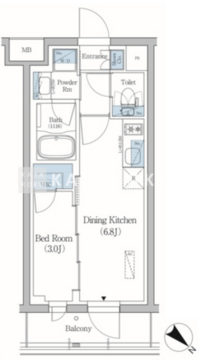 プライムブリス品川旗の台 103 間取り図
