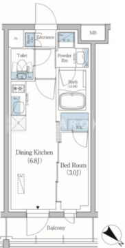 プライムブリス品川旗の台 104 間取り図