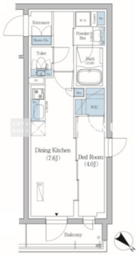 プライムブリス品川旗の台 401 間取り図