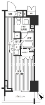 レジディア渋谷 902 間取り図
