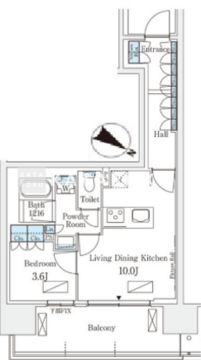 ロイヤルパークス有明 1127 間取り図