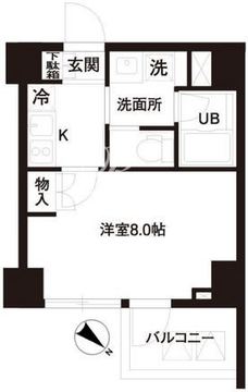 レジディア白金高輪 804 間取り図