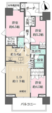 ザ・パークハウス浅草 401 間取り図
