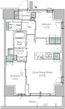 ワンルーフレジデンス西日暮里 1507 間取り図