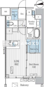 テラ蚕糸の森 1005 間取り図