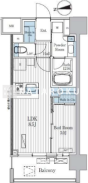 テラ蚕糸の森 203 間取り図