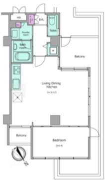 アーバンパーク代々木 602 間取り図
