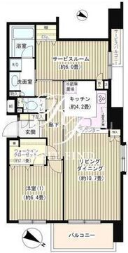 KDXレジデンス日本橋水天宮 1007 間取り図