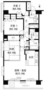 クラッサ目黒かむろ坂 204 間取り図