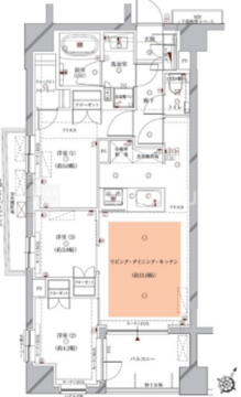 オーパスレジデンス目黒洗足 101 間取り図