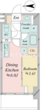 ドゥーエ王子神谷 105 間取り図