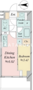 ドゥーエ王子神谷 207 間取り図