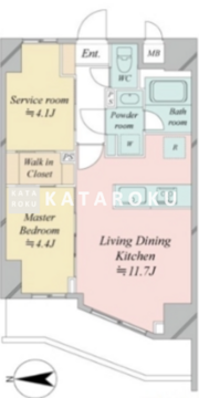 ドゥーエ王子神谷 1004 間取り図